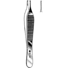 Tissue Forceps Sklar® Adson 4-3/4 Inch Length OR / Surgical Grade German Stainless Steel NonSterile NonLocking Thumb Handle Straight Cross Serrated Tips with 1 X 2 Teeth EACH MK-253073