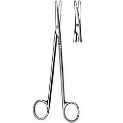 Dissecting Scissors Sklar® Metzenbaum-Nelson 9 Inch Length OR / Surgical Grade German Stainless Steel NonSterile Finger Ring Handle Curved on Flat Blunt Tip / Blunt Tip EACH MK-253089
