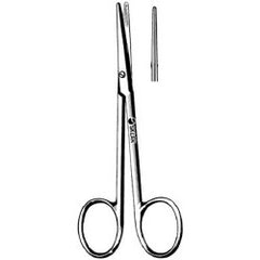 Strabismus Scissors Sklar® 4-1/2 Inch Length OR / Surgical Grade German Stainless Steel NonSterile Finger Ring Handle Straight Blunt Tip / Blunt Tip EACH MK-253098
