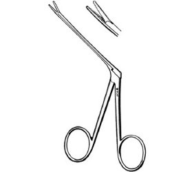 Alligator Forceps Sklar® Hartmann 3-1/2 Inch Length OR / Surgical Grade German Stainless Steel NonSterile NonLocking Finger Ring Handle Straight Serrated Tips EACH MK-253123