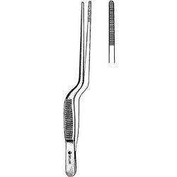 Dressing Forceps Sklar® Jansen 6-1/2 Inch Length OR / Surgical Grade German Stainless Steel NonSterile NonLocking Thumb Handle Straight Serrated Tips EACH MK-253131
