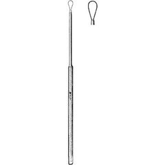 Ear Curette Sklar® Billeau 6-1/2 Inch Length Round Knurled Handle Large Tip Sharp Teardrop Loop Tip Each MK-253147