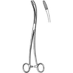 Uterine Forceps Sklar® DeLee 11 Inch Length OR / Surgical Grade German Stainless Steel NonSterile Locking Finger Ring Handle Double Curved Serrated Tips EACH MK-253280