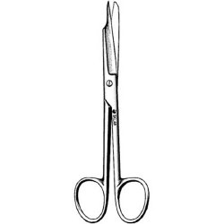 Ingrown Nail Splitting Scissors Sklar® 6 Inch Length OR / Surgical Grade German Stainless Steel NonSterile Finger Ring Handle Straight Sharp Tip / Blunt Tip EACH MK-253306