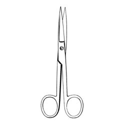 Operating Scissors Merit™ 4-1/2 Inch Length Floor / Office Grade Pakistani Stainless Steel NonSterile Finger Ring Handle Straight Sharp Tip / Sharp Tip EACH MK-253325