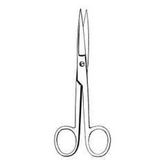 Operating Scissors Merit™ 4-1/2 Inch Length Floor / Office Grade Pakistani Stainless Steel NonSterile Finger Ring Handle Straight Sharp Tip / Sharp Tip EACH MK-253325