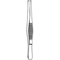 Tissue Forceps Merit™ 4-1/2 Inch Length Floor / Office Grade Pakistani Stainless Steel NonSterile NonLocking Thumb Handle Straight 1 X 2 Teeth EACH MK-253330