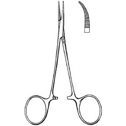 Mosquito Forceps Sklar® Jacobs 5 Inch Length OR / Surgical Grade German Stainless Steel NonSterile Locking Finger Ring Handle Curved Delicate, Serrated Tips EACH MK-253334