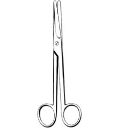 Dissecting Scissors Merit™ Mayo 6-3/4 Inch Length Floor / Office Grade Pakistani Stainless Steel NonSterile Finger Ring Handle Straight Blunt Tip / Blunt Tip EACH MK-267940
