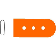 Instrument Tip Protector SklarTip™ 1/16 X 3/8 X 1 Inch, 10 X 3 mm, Orange, Vented Tip BAG OF 100 MK-273446