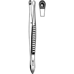 Tissue Forceps Sklar® Russian 10 Inch Length OR / Surgical Grade German Stainless Steel NonSterile NonLocking Thumb Handle Straight Radially Serrated Cup Tips EACH MK-276509