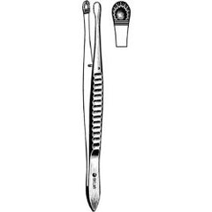 Tissue Forceps Sklar® Russian 8 Inch Length OR / Surgical Grade German Stainless Steel NonSterile NonLocking Thumb Handle Straight Radially Serrated Cup Tips EACH MK-330866