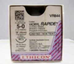 Absorbable Suture with Needle Vicryl™ Rapide Polyglactin 910 PC-3 3/8 Circle Precision Conventional Cutting Needle Size 5-0 Braided (12/BX) MK-278851