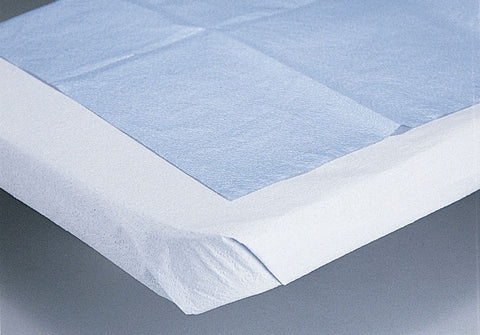 Stretcher Sheet Medline Flat 40 X 90 Inch Blue Tissue / Poly Disposable (50/CS) MK-283045