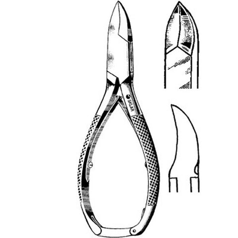 Nail Nipper Concave Jaw 5-1/2 Inch Length German Stainless Steel Each MK-293524