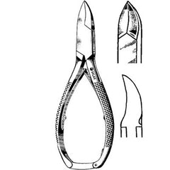 Nail Nipper Concave Jaw 5-1/2 Inch Length German Stainless Steel Each MK-293524