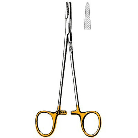 Needle Holder Sklar® TC Crile-Wood 7 Inch Length Straight Serrated Tips Finger Ring Handle Each MK-299628