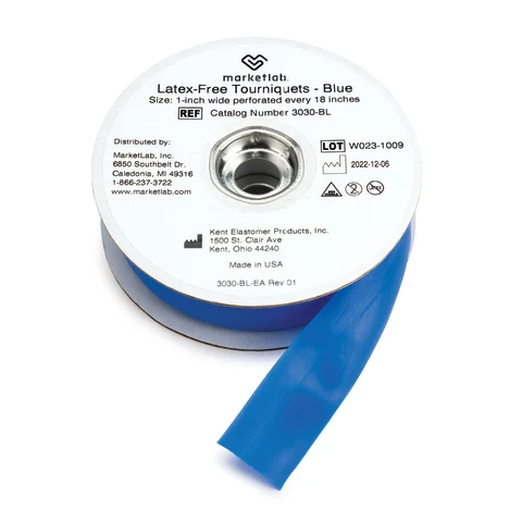 Marketlab Latex-Free Tourniquets Individual Roll • Approx 25 Bands/Roll  1 / each
