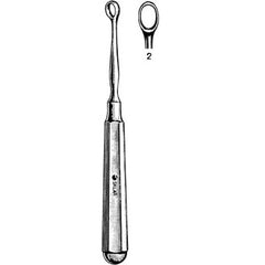 Dermal Curette Sklar® Piffard 6 Inch Length Hexagonal Handle Size 2 Tip Straight Fenestrated Oval Tip Each MK-303024