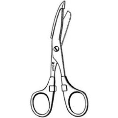 Bandage Scissors Sklar® 5-1/2 Inch Length OR / Surgical Grade German Stainless Steel / Plastic NonSterile Pink Finger Ring Handle Angled Blunt Tip / Blunt Tip EACH MK-303033