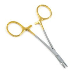 Needle Holder Sklar® Olsen-Hegar 6-1/2 Inch Length Straight Cross Serrated Tips Finger Ring Handle Each MK-303043