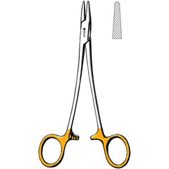 Needle Holder Sklar® TC Mayo-Hegar 6 Inch Length Straight Serrated Tips Finger Ring Handle Each MK-303045