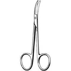 Stitch Scissors Sklar® 4-3/4 Inch Length OR / Surgical Grade German Stainless Steel NonSterile Finger Ring Handle Curved Up Blunt Tip / Blunt Tip EACH MK-252998