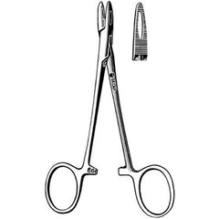 Needle Holder Collier 5-1/4 Inch Length Straight Serrated Tip Finger Ring Handle Each MK-303083