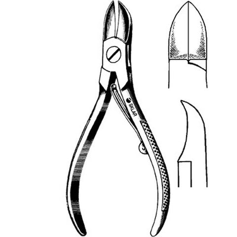 Nail Nipper Concave Jaw 4-1/2 Inch Length German Stainless Steel Each MK-303104