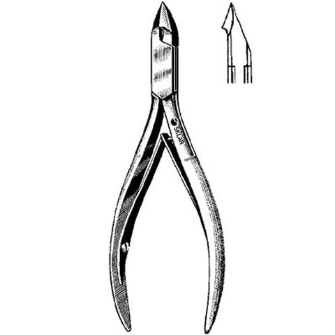 Tissue / Nail Nipper Convex Jaw 4 Inch Length German Stainless Steel Each MK-303107