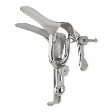 Vaginal Speculum Centurion® Graves NonSterile Stainless Steel Small Double Blade Duckbill Reusable Without Light Source Capability Case of 25 MK-320188