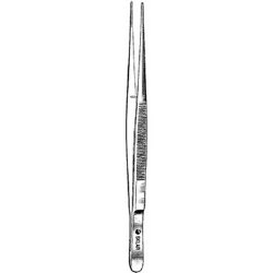 Dressing Forceps Sklar® Potts-Smith 7 Inch Length OR / Surgical Grade German Stainless Steel NonSterile NonLocking Thumb Handle Straight Serrated Tips EACH MK-330865