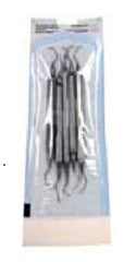 Sterilization Pouch ProView® Plus Ethylene Oxide (EO) Gas / Steam / Chemical Vapor 2-1/4 X 4 Inch White / Blue Self Seal Paper / Film  (200/BX 12/BX/CS) MK-331783