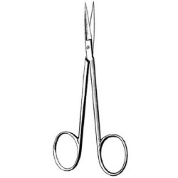 Iris Scissors Surgi-OR™ 3-1/2 Inch Length Mid Grade Stainless Steel NonSterile Finger Ring Handle Straight Sharp Tip / Sharp Tip EACH MK-331843
