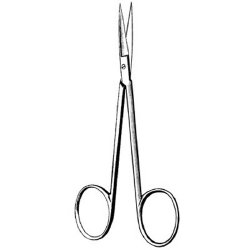 Iris Scissors Surgi-OR™ 4-1/2 Inch Length Mid Grade Stainless Steel NonSterile Finger Ring Handle Straight Sharp Tip / Sharp Tip EACH MK-331844
