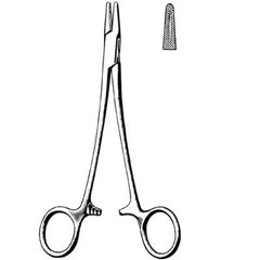 Needle Holder Surgi-OR™ Mayo-Hegar 5-1/4 Inch Length Straight Serrated Tip Finger Ring Handle Each MK-331862