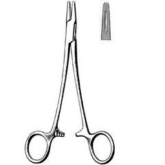 Needle Holder Surgi-OR™ Mayo-Hegar 6 Inch Length Straight Serrated Tip Finger Ring Handle Each MK-331863