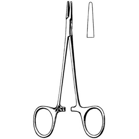 Needle Holder Surgi-OR™ Webster 5-1/4 Inch Length Straight Smooth Tip Finger Ring Handle Each MK-331864