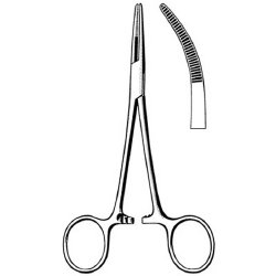 Hemostatic Forceps Surgi-OR™ Kelly 5-1/2 Inch Length Mid Grade Stainless Steel NonSterile Locking Finger Ring Handle Curved Serrated Tips EACH MK-331873