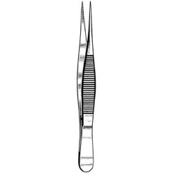 Splinter Forceps Surgi-OR™ 3-1/2 Inch Length Mid Grade Stainless Steel NonSterile NonLocking Thumb Handle Straight Fine, Pointed Serrated Tips EACH MK-331891