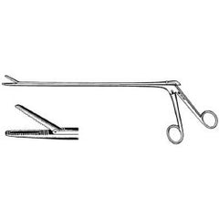 Foreign Body / IUD Removal Forceps Sklar® Mathieu 11 Inch Length OR / Surgical Grade German Stainless Steel NonSterile NonLocking Finger Ring Handle Straight Blunt Serrated Tips EACH MK-344750