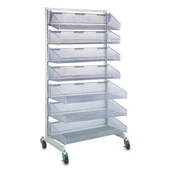 MARKET LAB Mobile Wall System, With 4- 11.875"D and 3- 17.875"D Baskets each ML34602