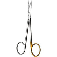 Iris Scissors Sklarcut™ 4-1/2 Inch Length OR / Surgical Grade German Stainless Steel NonSterile Finger Ring Handle Straight Sharp Tip / Sharp Tip EACH MK-346411