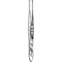 Iris Forceps Sklar® LiteGrip™ 4 Inch Length OR / Surgical Grade German Stainless Steel NonSterile NonLocking Thumb Handle Straight 1 X 2 Teeth EACH MK-346418