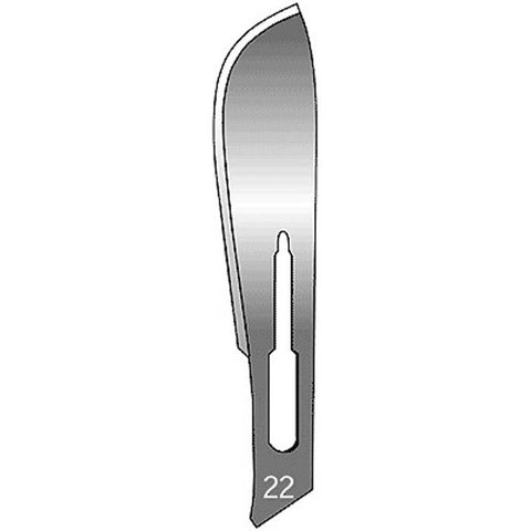 Surgical Blade Sklar® Carbon Steel No. 22 Sterile Box of 100 MK-348364