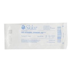 Iris Scissors Econo Sterile™ 4-1/2 Inch Length Floor / Office Grade Pakistani Stainless Steel Sterile Finger Ring Handle Straight Sharp Tip / Sharp Tip EA/BX MK-362817