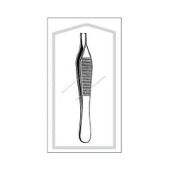 Tissue Forceps Econo Sterile™ Adson 4-3/4 Inch Length Floor / Office Grade Pakistani Stainless Steel Sterile NonLocking Thumb Handle Straight 1 X 2 Teeth EA/BX MK-362827