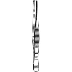 Tissue Forceps Surgi-OR™ 4-1/2 Inch Length Mid Grade Stainless Steel NonSterile NonLocking Thumb Handle Straight 1 X 2 Teeth EACH MK-364275