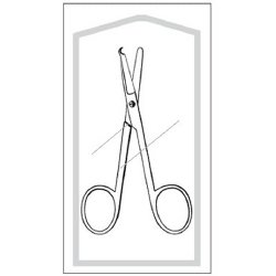 Suture Scissors Econo Sterile™ Littauer 5-1/2 Inch Length Floor / Office Grade Pakistani Stainless Steel Sterile Finger Ring Handle Straight Blunt Tip / Blunt Tip CASE OF 50 MK-364315