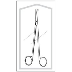 Dissecting Scissors Econo Sterile™ Metzenbaum 5-1/2 Inch Length Floor / Office Grade Pakistani Stainless Steel Sterile Finger Ring Handle Straight Blunt Tip / Blunt Tip CASE OF 50 MK-364319